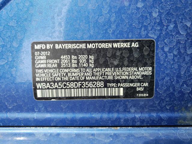 VIN WBA3A5C58DF356288 2013 BMW 3 Series, 328 I no.12