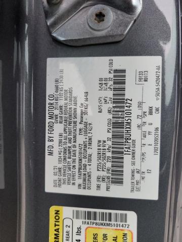 2021 FORD MUSTANG - 1FATP8UHXM5101472