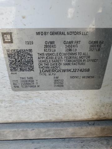 2019 CHEVROLET TRAVERSE L - 1GNERGKW9KJ274288
