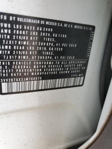 2018 VOLKSWAGEN TIGUAN SE - 3VV2B7AX2JM100575
