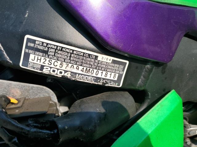 2004 HONDA CBR1000 RR JH2SC57094M001818