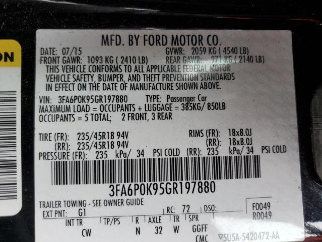 2016 FORD FUSION TIT - 3FA6P0K95GR197880