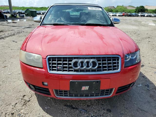 2005 AUDI S4 QUATTRO WUARL48H75K901462  70019934