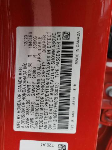 2024 HONDA CIVIC SPOR - 2HGFE2F50RH530120