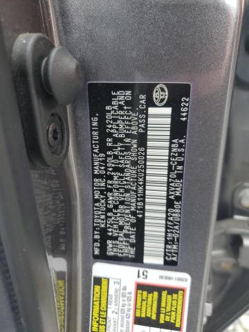 2019 TOYOTA CAMRY L - 4T1B11HK4KU250026