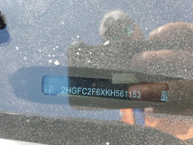 2HGFC2F6XKH561153 2019 HONDA CIVIC