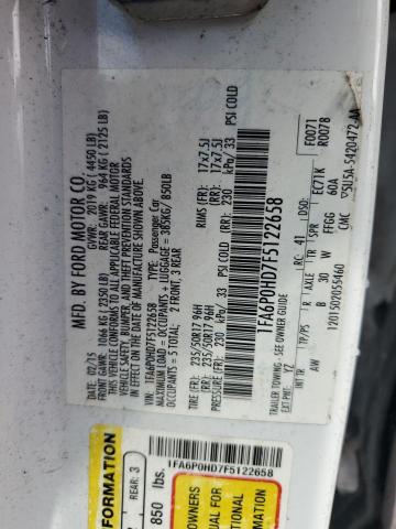 VIN 1FA6P0HD7F5122658 2015 Ford Fusion, SE no.12