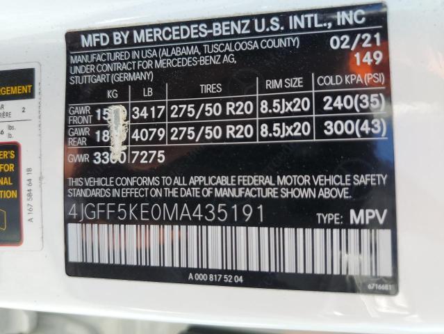 VIN 4JGFF5KE0MA435191 2021 Mercedes-Benz GLS-Class,... no.13