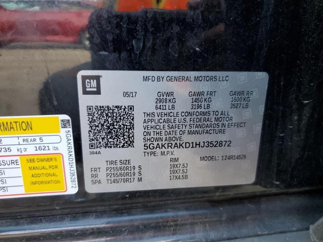 2017 BUICK ENCLAVE - 5GAKRAKD1HJ352872