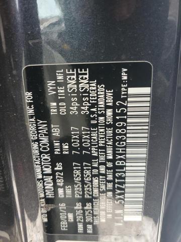 2017 HYUNDAI SANTA FE S - 5XYZT3LBXHG389152