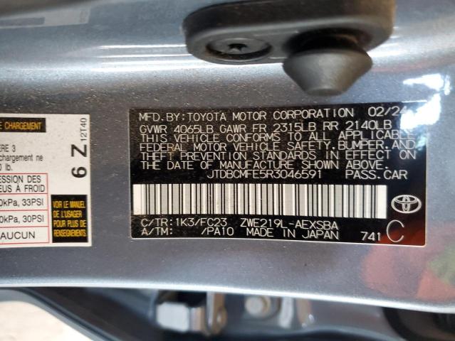 2024 TOYOTA COROLLA LE JTDBCMFE5R3046591  61721624