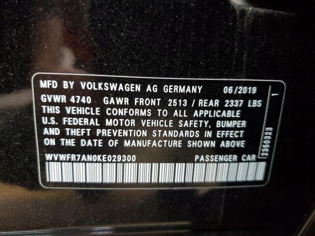 2019 VOLKSWAGEN ARTEON SE WVWFR7AN0KE029300