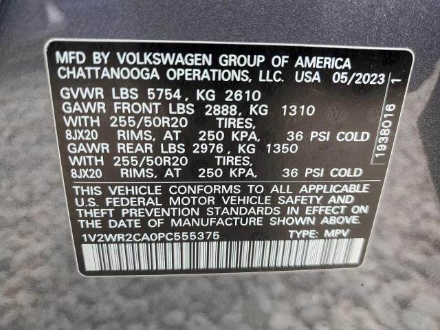 VIN 1V2WR2CA0PC555375 2023 Volkswagen Atlas, SE no.13