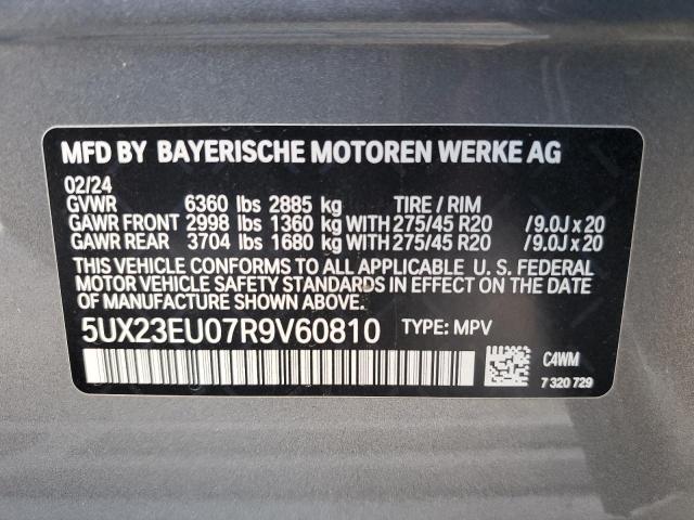 VIN 5UX23EU07R9V60810 2024 BMW X5, Xdrive40I no.13