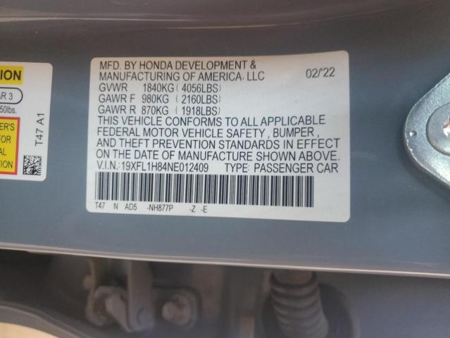 2022 HONDA CIVIC SPOR - 19XFL1H84NE012409