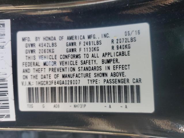 2016 HONDA ACCORD EXL - 1HGCR3F84GA029007