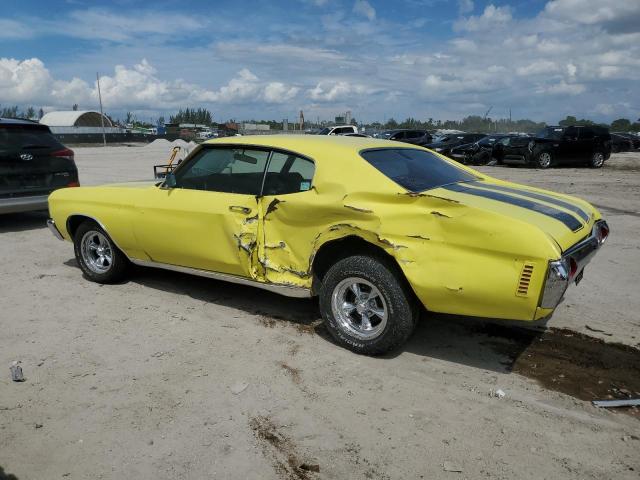 CHEVROLET CHEVELLE 1971 yellow   1D37F2B677072 photo #3