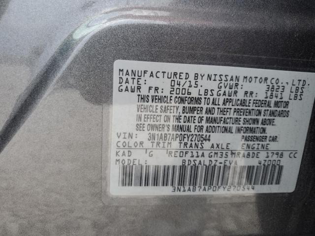 VIN 3N1AB7AP0FY270544 2015 NISSAN SENTRA no.12