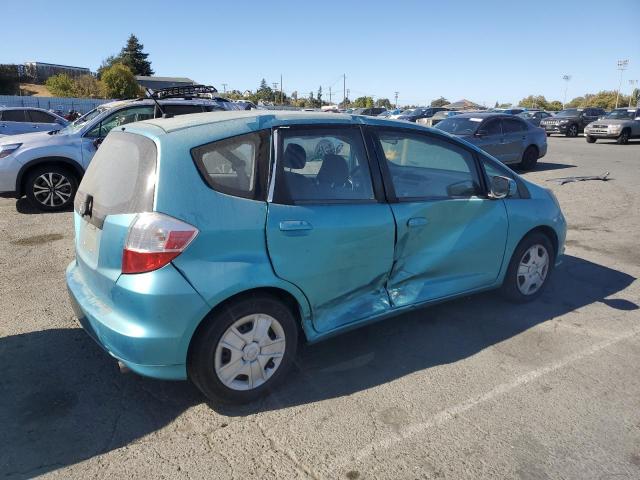 HONDA FIT 2012 teal hatchbac gas JHMGE8H39CC017040 photo #4