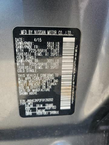 2015 NISSAN QUEST S - JN8AE2KP2F9129202