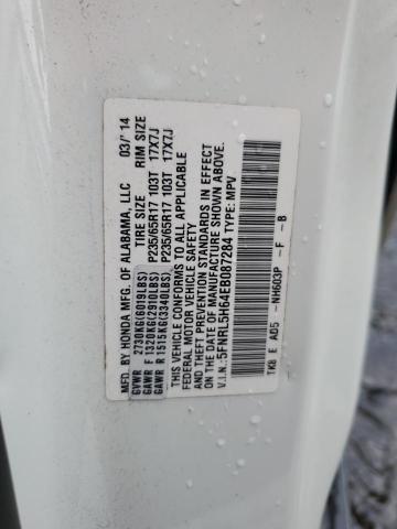 VIN 5FNRL5H64EB087284 2014 Honda Odyssey, Exl no.13