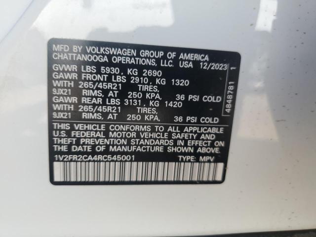 VIN 1V2FR2CA4RC545001 2024 Volkswagen Atlas, Sel Pr... no.13