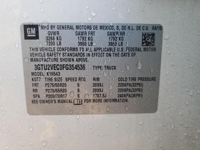 2015 GMC SIERRA K15 - 3GTU2VEC0FG354536