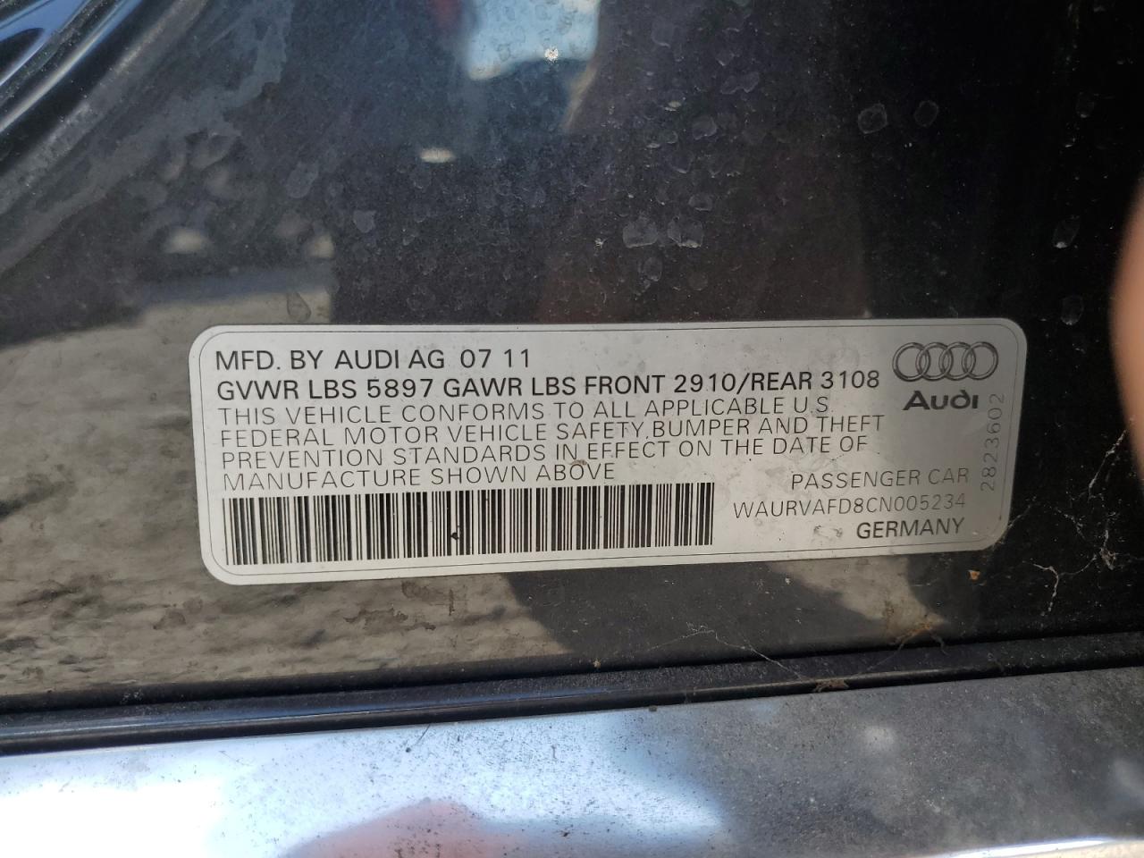 2012 Audi A8, L QUATTRO