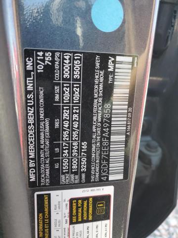 2015 MERCEDES-BENZ GL 63 AMG 4JGDF7EE8FA497858