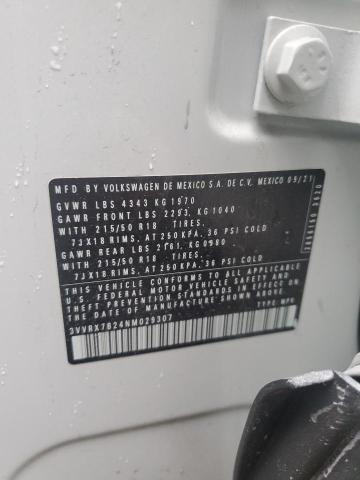 2022 VOLKSWAGEN TAOS SE - 3VVRX7B24NM029307