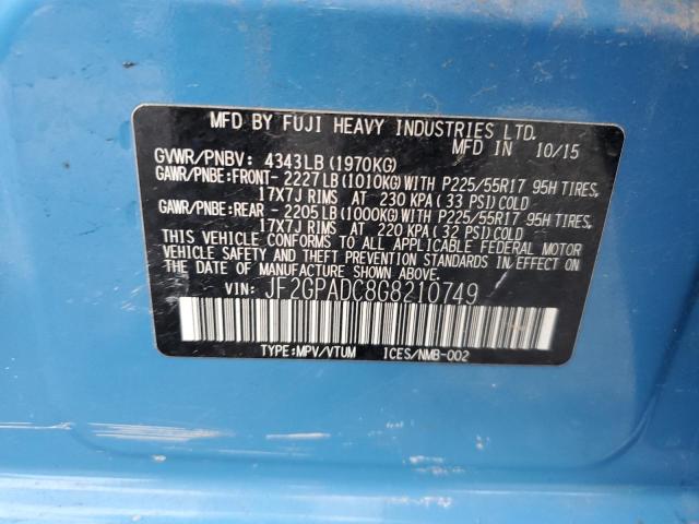 2016 SUBARU CROSSTREK - JF2GPADC8G8210749