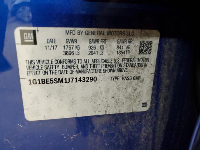2018 CHEVROLET CRUZE LT - 1G1BE5SM1J7143290