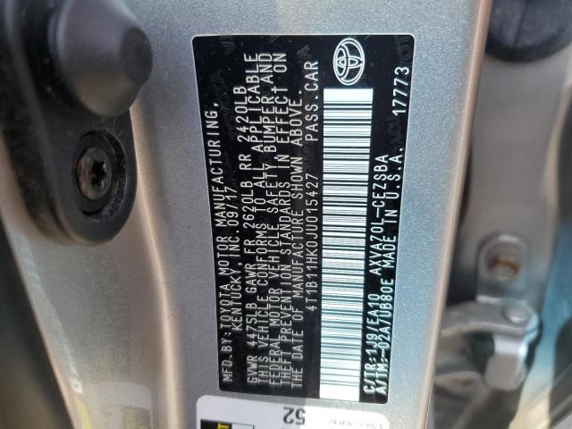 VIN 4T1B11HK0JU015427 2018 Toyota Camry, L no.12