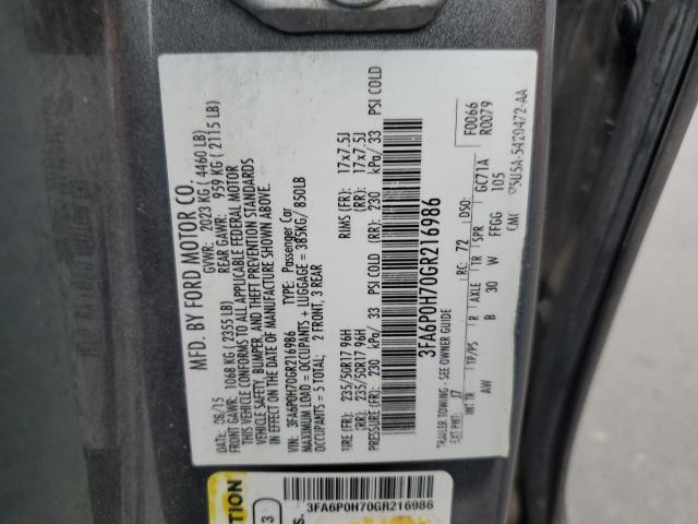 VIN 3FA6P0H70GR216986 2016 Ford Fusion, SE no.12