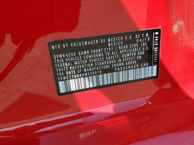 2017 VOLKSWAGEN GOLF SPORT - 3VWC17AU4HM534919
