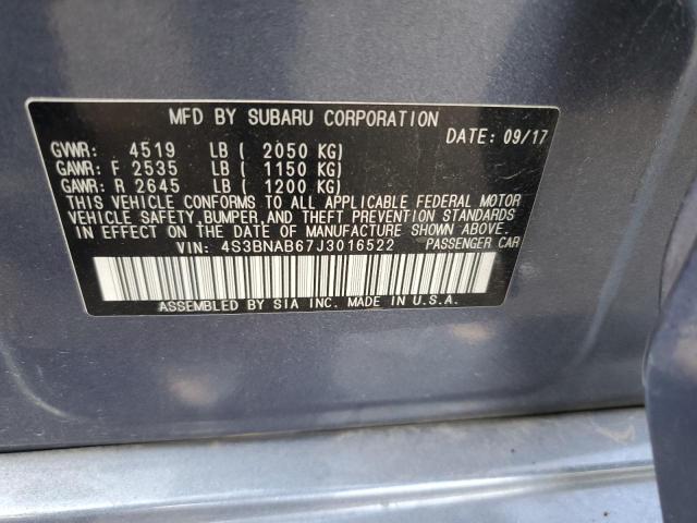 VIN 4S3BNAB67J3016522 2018 Subaru Legacy, 2.5I no.13