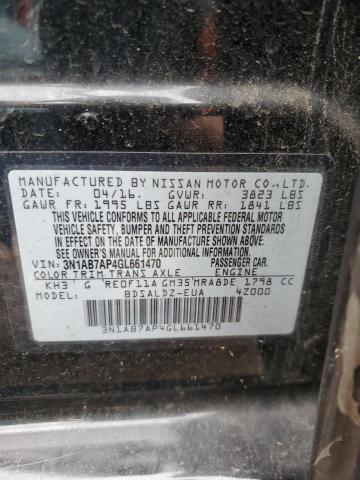 VIN 3N1AB7AP4GL661470 2016 Nissan Sentra, S no.12