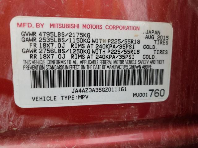 2016 MITSUBISHI OUTLANDER - JA4AZ3A35GZ011161