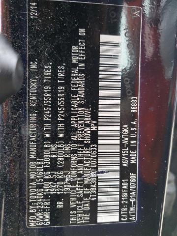 2015 TOYOTA VENZA LE - 4T3BA3BBXFU070633