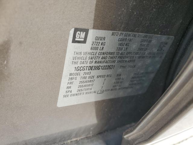 2016 CHEVROLET COLORADO Z - 1GCGTDE38G1222631