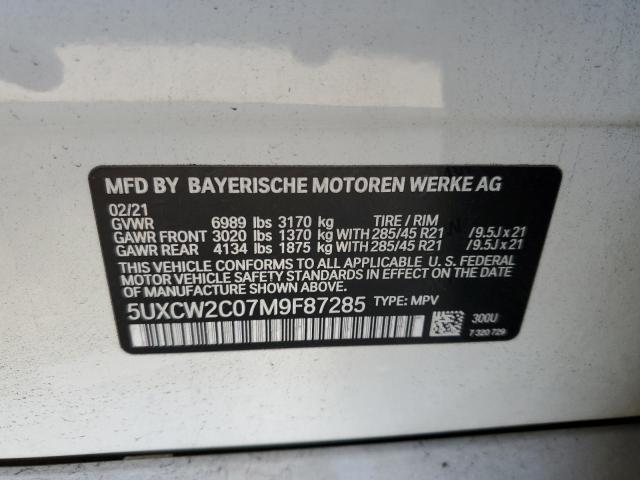 VIN 5UXCW2C07M9F87285 2021 BMW X7, Xdrive40I no.13