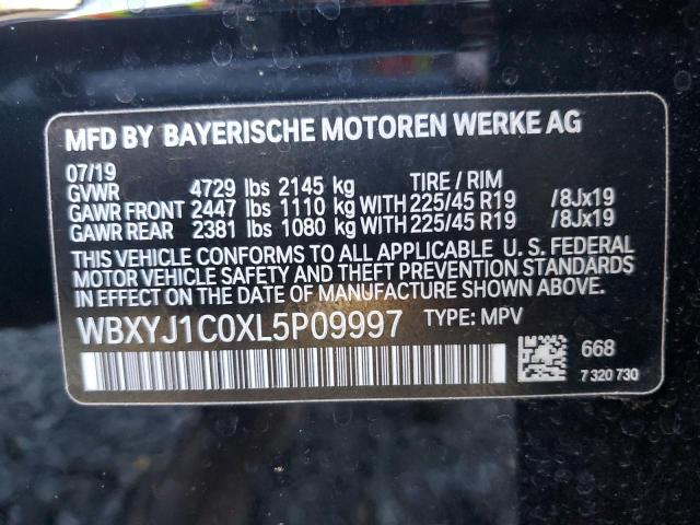 VIN WBXYJ1C0XL5P09997 2020 BMW X2 no.13