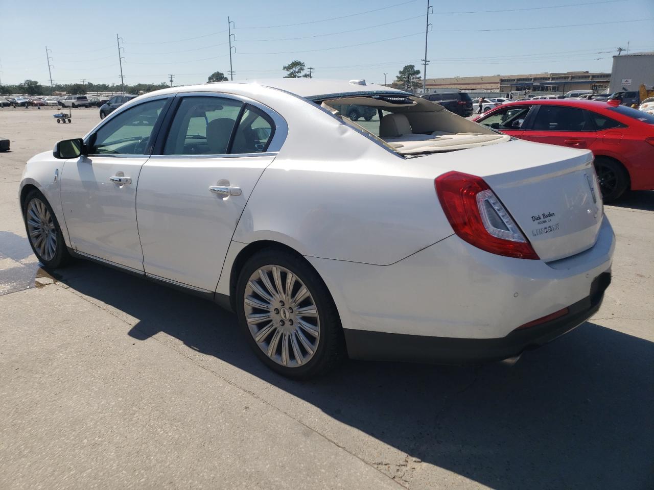 LINCOLN MKS 2013 white  gas 1LNHL9DK5DG615954 photo #3