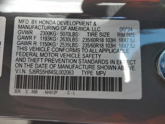 VIN 5J6RS5H84SL002063 2025 HONDA CRV no.13