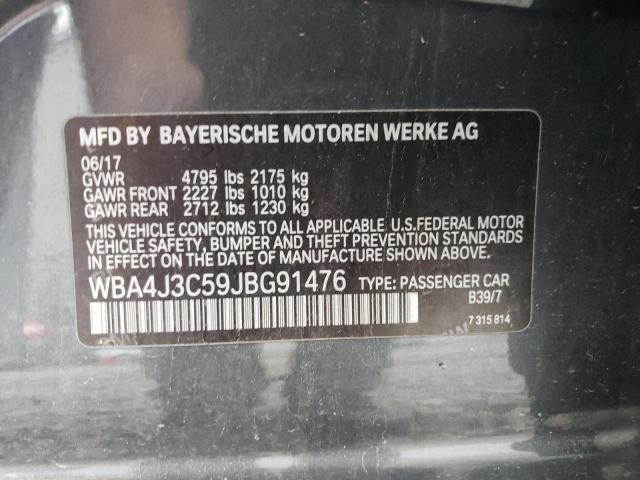2018 BMW 430XI GRAN WBA4J3C59JBG91476