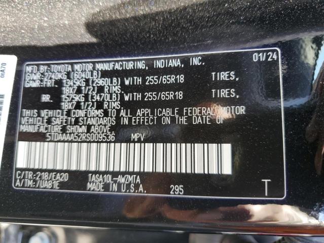 2024 TOYOTA GRAND HIGH - 5TDAAAA52RS009536