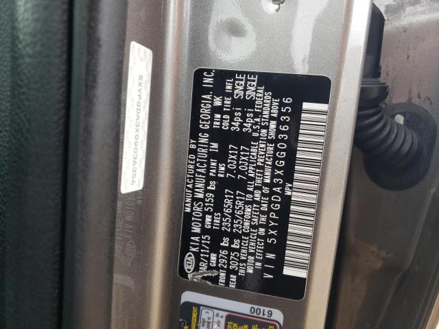 2016 KIA SORENTO LX - 5XYPGDA3XGG036356