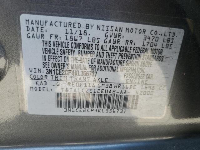 VIN 3N1CE2CP4KL356737 2019 Nissan Versa, S no.13