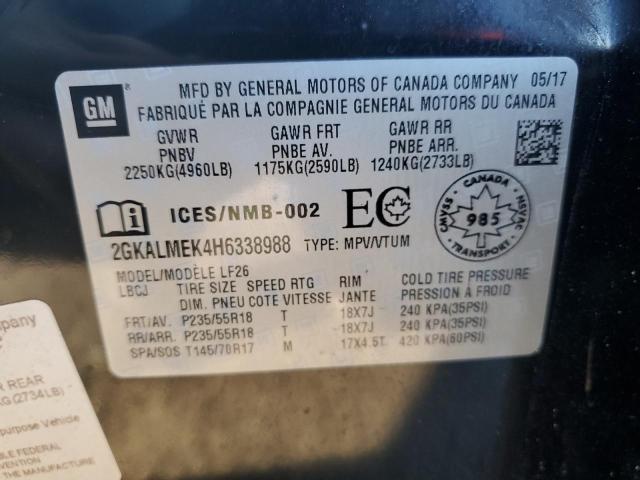 VIN 2GKALMEK4H6338988 2017 GMC Terrain, Sle no.12