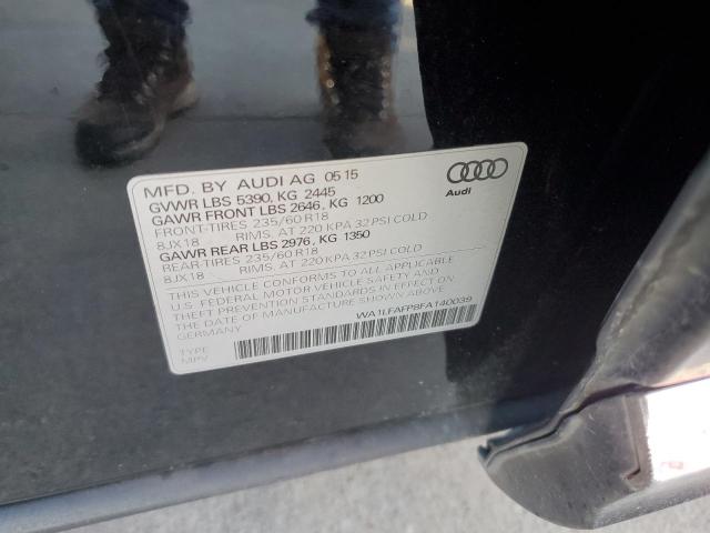 2015 AUDI Q5 PREMIUM - WA1LFAFP8FA140039